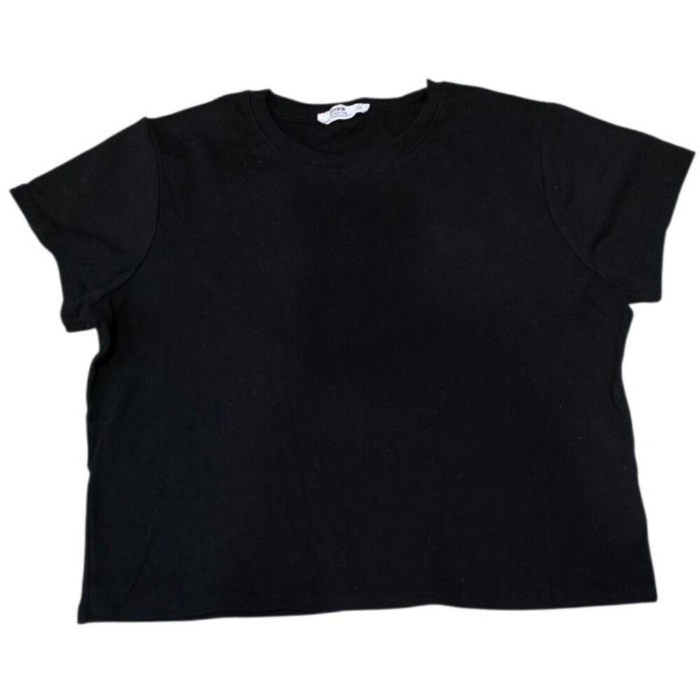 Cotton On Black Cropped 90s Baby Tee Top XL